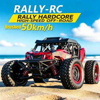 Wltoys 16106 Camioneta RC todoterreno rápida a escala 1:16 4WD con potente motor RC390 de 50 km/h, engranajes metálicos mejorados de alta velocidad y ejes de transmisión CVD, control a escala completa