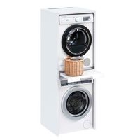 mueble columna para lavadora y secadora apilables t-bath 672x1875cm blanco