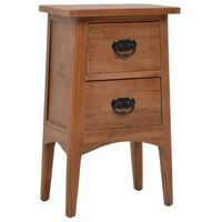 mesita de noche madera maciza de abeto 40x29x68 cm marron vidaxl