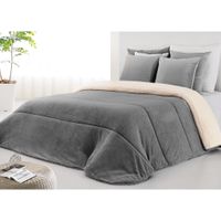 edredon sherpa extra grueso de 460grm2sedalina 250gfibra hueca 120gsherpa 190g para cama de matrimonio tejido suave y calido exterior de sedalina efecto aterciopelado interior borreguito