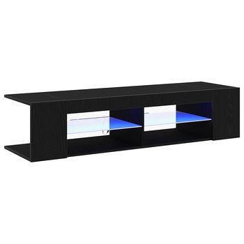 Mueble De Tv | Mueble De Salón | Gabinete De Tv Roble Negro 135 X 39 X 30 Cm Madera De Ingeniería