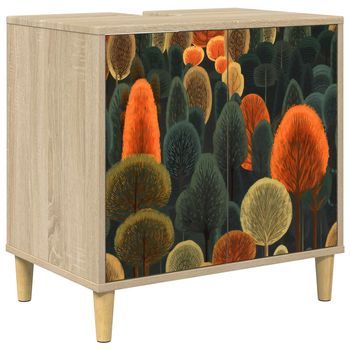 Mueble De Cuarto De Baño Zaandam Sonoma 60 X 40 X 60 Cm Vidaxl