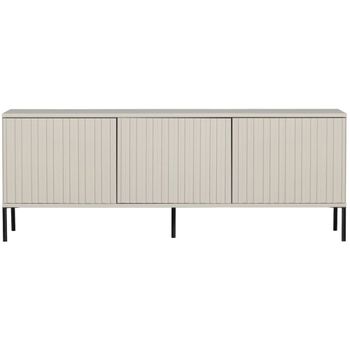 Mueble tv en pino gris perla con almacenaje