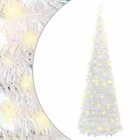 arbol de navidad artificial desplegable 100 led blanco 150 cm vidaxl