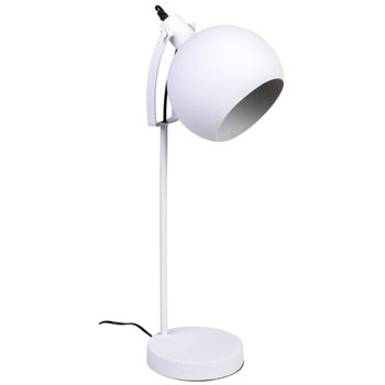 Lámpara de mesa de metal blanco 24x20x67h cm