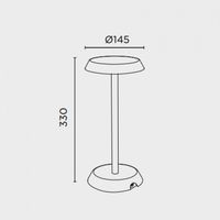 lampara de mesa led bateria 3w