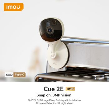 Cámara Wifi IMOU Cue 2E 3MP, Cámara de Vigilancia para Bebés, Detección Humana, Visión Nocturna Inteligente, Cámara Compacta, Mini Vigilancia Interior