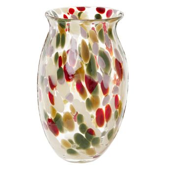 Jarrón de vidrio multicolor Alt. 31 cm
