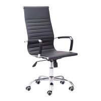 adec letter silla de oficina simiel piel negra