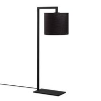 lampara de mesa profil-4692 negro metal tela 27x20x65 cm