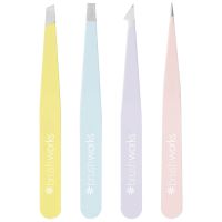 brushworks hd combination tweezer set - mixed