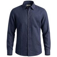 40weft camisa manga larga braid 31642670 - 56025-w1738 blu para hombre