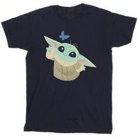 disney camiseta manga larga the mandalorian butterfly catching para nina