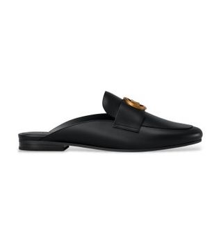 Michael Kors para mujer. 40T6MZFP1L Zuecos de Piel McKenzie negro (38), Plano, Ninguno, Casual, Clásico
