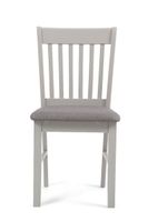 amalfi oak and grey dining chairs with grey fabric seats - oak and grey