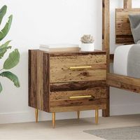 mesita de noche - mueble para dormitorio - madera contrachapada - madera vieja 40x35x475cm