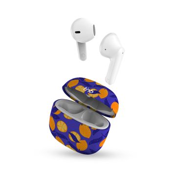 T'nB - Auriculares Bluetooth inalámbricos, colección exclusiva, auriculares Bluetooth 5.3 con micrófono integrado, 15 horas de lectura, control táctil, auricular semiintraaural - Modelo Lemon
