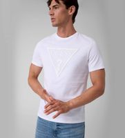 guess para hombre m6yi71k3745 camiseta con logo impreso blanco xl casual algodon manga corta