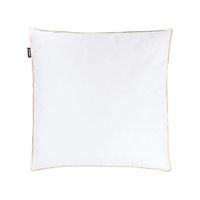almohada de plumas y plumon de pato de perfil bajo para cama triple compartimento funda de algodon de primera calidad blanco 80 x 80 cm etna