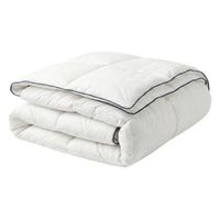 edredon blanco funda de algodon relleno de microfibra tamano individual 135 x 200 cm acolchado lavable a maquina teleno