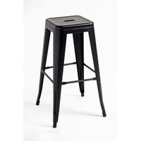 pack 2 taburetes torix altos 76 cm de acero reforzado 763030 cm - negro mate