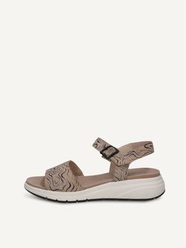 CAPRICE Sandal, beige, made of Leather without heel, Size 42