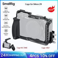 jaula de camara smallrig zr para nikon zr con abrazadera de cable mango de silicona placa de liberacion rapida arca-swiss integrada para dji gimbals 5467