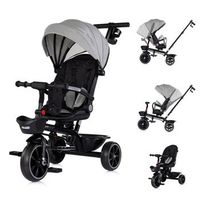 triciclo con capota y mango parental max sport de chipolino - charcoal