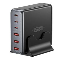 gan tech mensaje es-cd59 cargador usb pd de 85w 6 puertos 3usb-a  3usb-c pd30 qc40 pps scp fcp afc carga rapida est