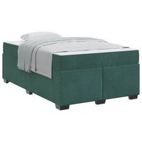 estructura de cama con colchon verde oscuro 120 x 200 cm tela vidaxl