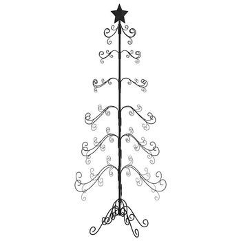 Árbol De Navidad Para Decoración Metal Negro 215 Cm Vidaxl