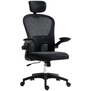 Silla De Oficina Giratoria De Malla Vinsetto 62x64x112-120 Cm Negro