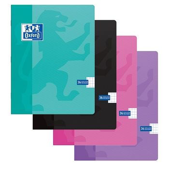 Oxford libreta A5 cuadriculads 36 hojas colores surtido (10 unidades)
