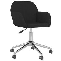 silla de oficina giratoria de tela negra vidaxl