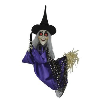 Colgante De Bruja Con Luz De Sonido Y Movimiento De 75 Cm