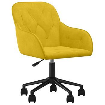Silla De Masaje | Silla De Gaming Giratoria De Terciopelo Amarillo