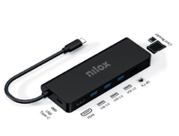 nilox dock usb c 8 en 1 negro