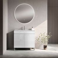 mueble stephanie 100 cm 2p blanco brillo pack mueble  lavabo