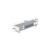soporte de tv de madera eray - 160 x 40 x 35 cm - nogal antracita