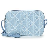 calvin klein jeans bandolera emblem aop denim camera bag para mujer