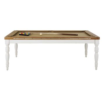 Mesa de comedor y billar de pino reciclado de 300 cm