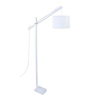 lampara pie alto articulado madera blanco pantalla blanco