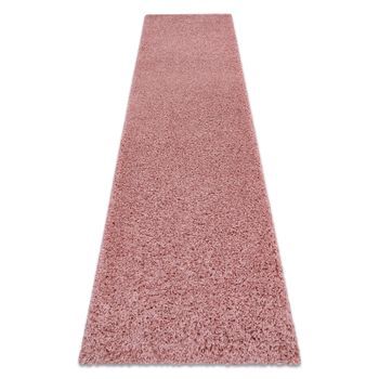 Alfombra, Alfombra De Pasillo Soffi Shaggy 5cm Rosado - Para La Cocina 60x250 Cm