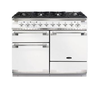 RANGEMASTER Elise 110 Dual Fuel Range Cooker - White & Chrome, White