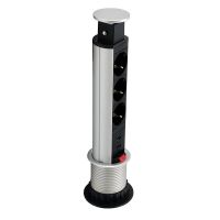 equip 333304 regleta pop-up para mesa 3 tomas  2 usb