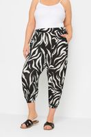 yours pantalon capri bombacho blanco y negro cebra mujer curvy y tallas grandes yours