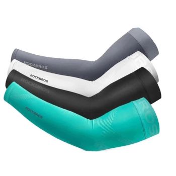 Manga para brazo de bicicleta ROCKBROS transpirable de secado rápido UPF50 protección UV manga deportiva de tela helada