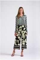 pantalones estampados tipo culotte maxy black flower