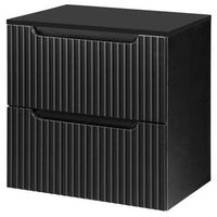 mueble bajo lavabo newport de pared con 2 cajones mdf 60x60x40 cm - negro