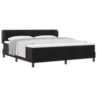 cama tipo box spring con cabecera negro 180 x 200 cm terciopelo vidaxl